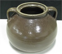 Vintage Brown Dual Handle Ceramic Bean Pot
