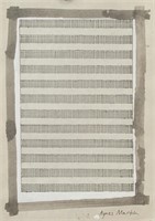 AGNES MARTIN US 1912-2004 Ink & Gouache on Paper