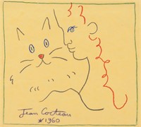 JEAN COCTEAU French 1889-1963 Crayon on Paper