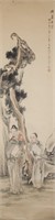 QIAN LUXIN Chinese Republic Watercolor Scroll