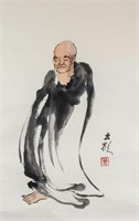 PU LISHENG Chinese Modern Watercolor Lohan Roll