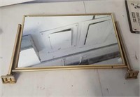 Vintage Brass mirror on stand