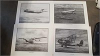 (4) Airplane Prints