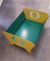 Metal Green & Yellow Oregon Ducks Bin 26x21x14