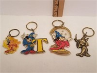 Four Sorcerer Mickey Key Chains