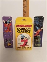 Mickey Card Game and Two Book Marks