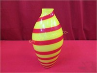 Art Glass Vase Approx. 6" diameter x 11" tall