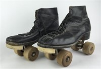 Vintage Leather Ware Brothers Roller Skates