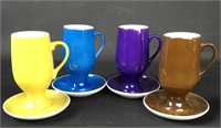 Vintage Schmid Porcelain Espresso Cups & Saucers