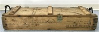 Vintage 105 MM Wooden Ammunition Crate