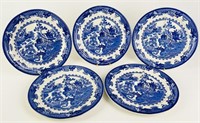 Vintage Shenango Blue Willow Divided Plates (5)