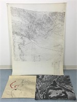 Vintage Topographical Maps & Aerial Picture (3)