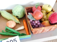 Ceramic vegetables - basket of pretty fruit
