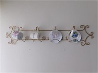 Teacup/saucer wall hanger - two bone china