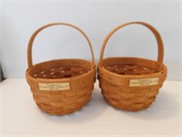 Longaberger Discovery basket, 1992, two total