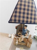 Old seaman on pier table lamp