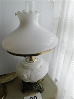 Gone With the Wind table lamp, white shade, white