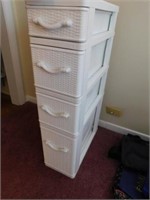 Resin organizer with 4 drawers, 35"H x