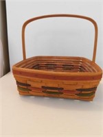 Longaberger basket with handle, protector, 12"