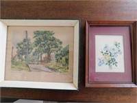 Vintage watercolor pictures, signed by artist,