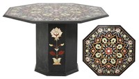 Pietra Dura Floral Inlaid Center Table