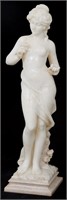 A. Cipriani Carved Alabaster Standing Woman