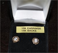 10K Earrings 14KT Gold Backs