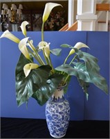 Decorative Vase with Artificial Cala Lily