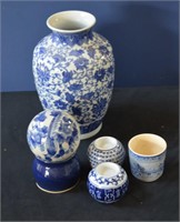 6 pcs of Blue Ceramics
