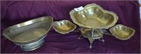Silver Plate Fruit Dish w/ Nut & Olive Server