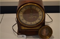Electric Seth Thomas Mantle Clock & Antique'd Phto