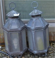 Pair of Large Outdoor Lantern Lights
