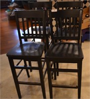 4 Counter Height Pub Chairs in Ebony