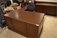 Vintage L-shaped Boling Chair Co. Executive Desk