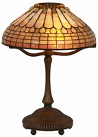 16 in. Tiffany Jeweled Feather Table Lamp