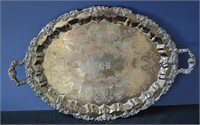 Antique Silver Plated Service Tray