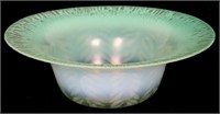 Tiffany Favrile Iridescent Green Pastel Bowl