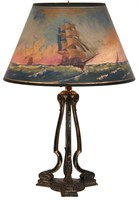 16 in. Pairpoint Reverse Painted Table Lamp