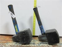 Pair Of 3lb Sledge/ Rubber Mallet  Combos