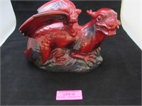 Royal Doulton Flambe Dragon - Red and Blue, Large,