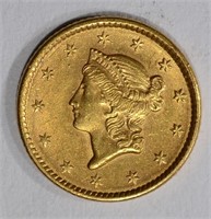 1851 $1 ONE DOLLAR GOLD  CH BU