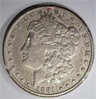 1881-CC MORGAN DOLLAR  AU
