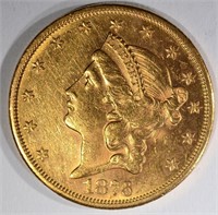 1876-CC $20 GOLD LIBERTY HEAD  BU