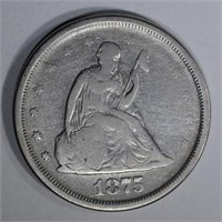 1875-S 20 CENT G/VG