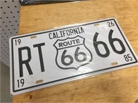 STEEL RT-66 LIC PLATE SIGN