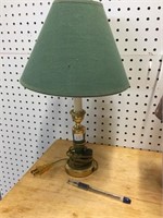 LAMP WITH GREEN SHADE