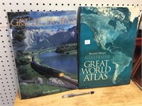 GREAT TRAINS, WORLD ATLAS BOOK PAIR