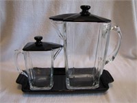 Paden City Batter & Syrup Pitcher with Tray