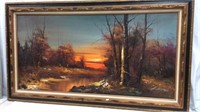 Large Sunset Woods Art N13B