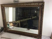 Huge bronze patina Frame mirror